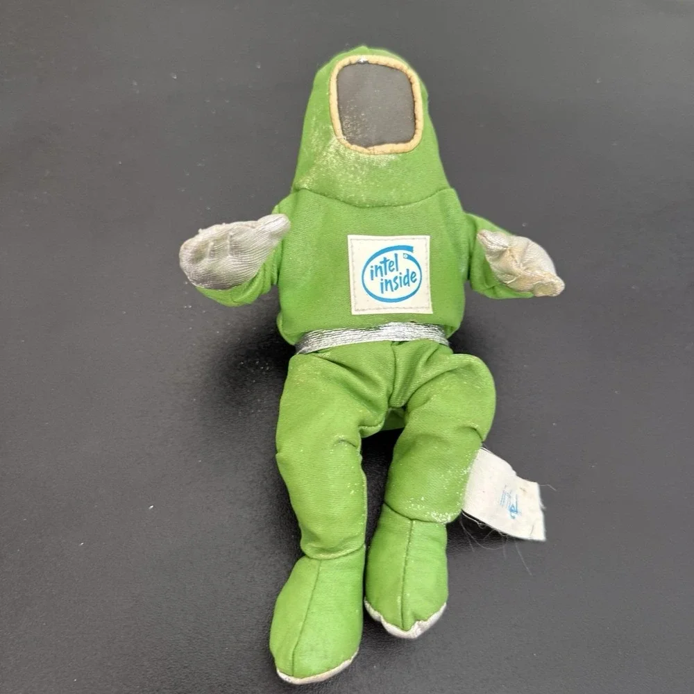 Vintage Intel Inside Astronaut Plush Promo Doll Green‎ 1990s Advertising